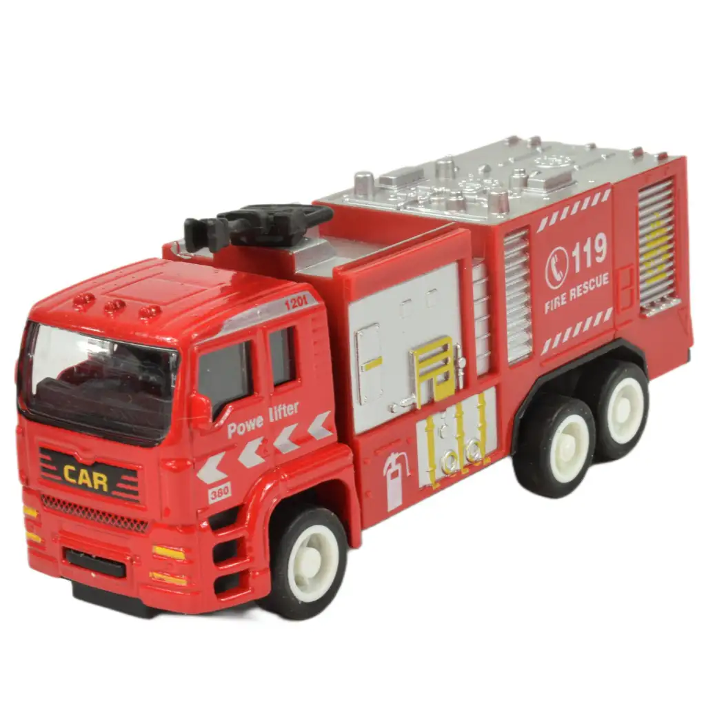 Fire Rescue Team: 4 db-os fém tűzoltóautó szett kép 6