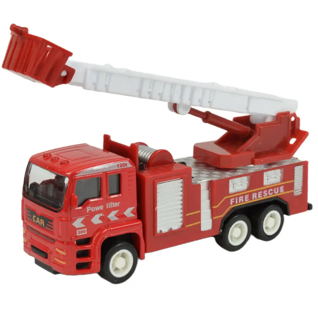 Fire Rescue Team: 4 db-os fém tűzoltóautó szett kép 8
