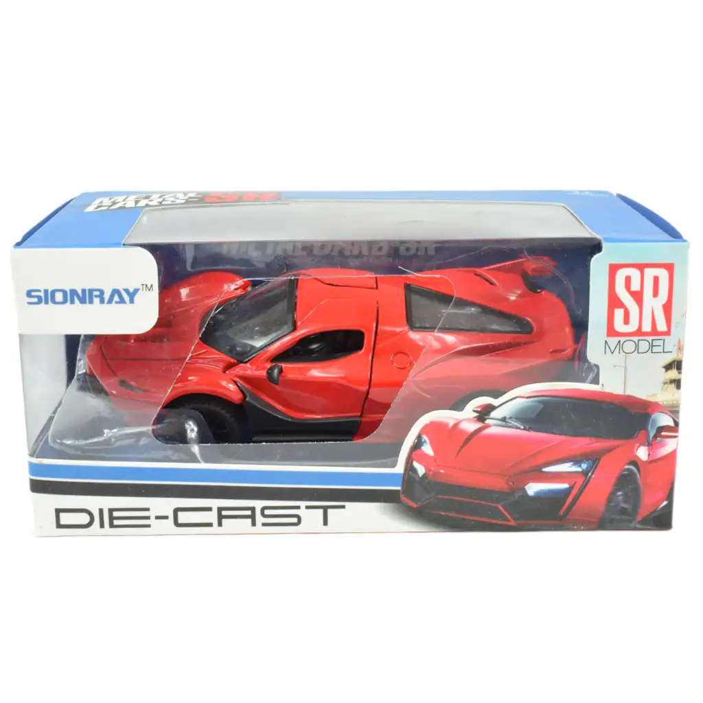 Die-Cast: Fém luxus sportautó nyitható ajtóval, többféle változatban 12cm 1db kép 20