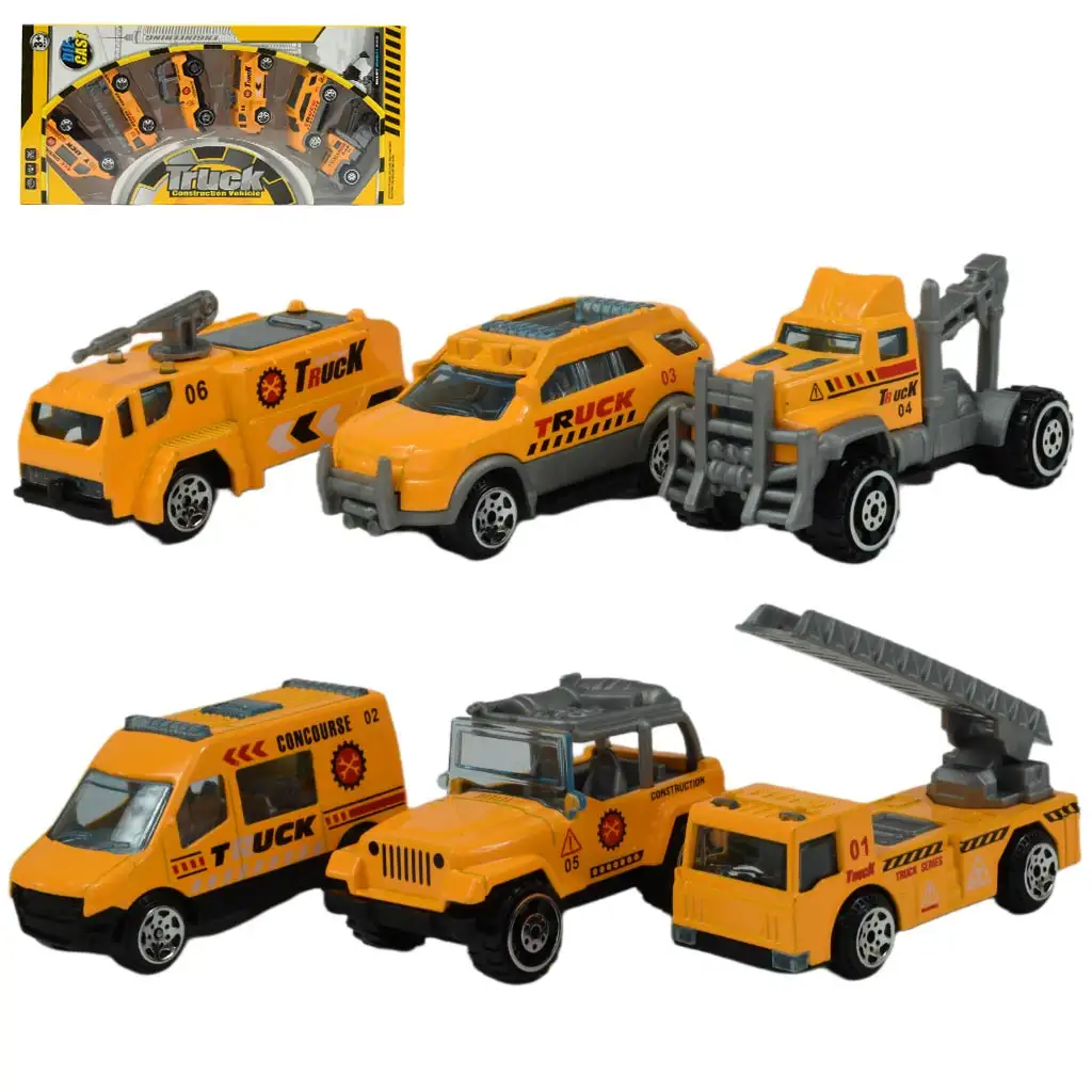 Truck Team: 6db-os szett építőipari kisautó szett 1/64 kép 1