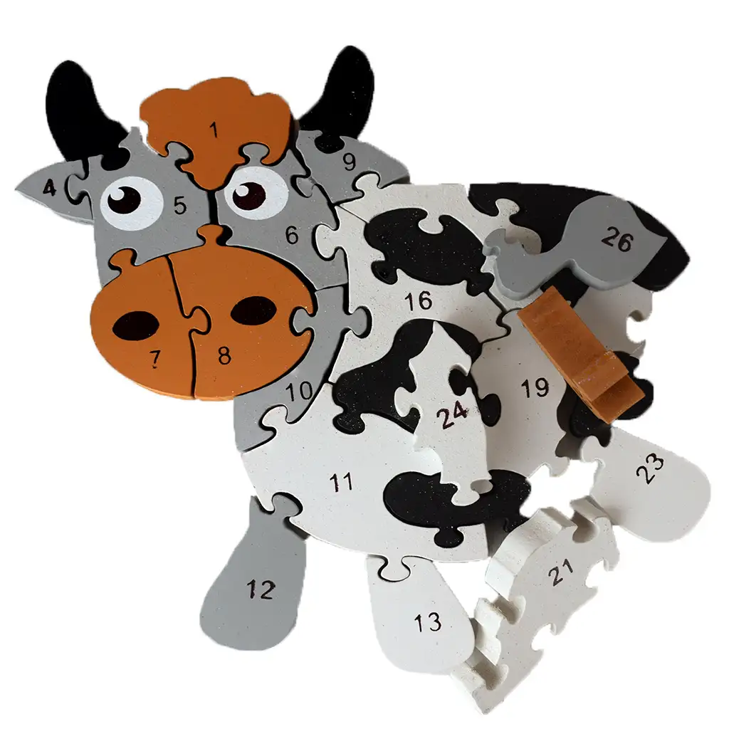 ABC - 123 bocis fa oktató puzzle kép 3