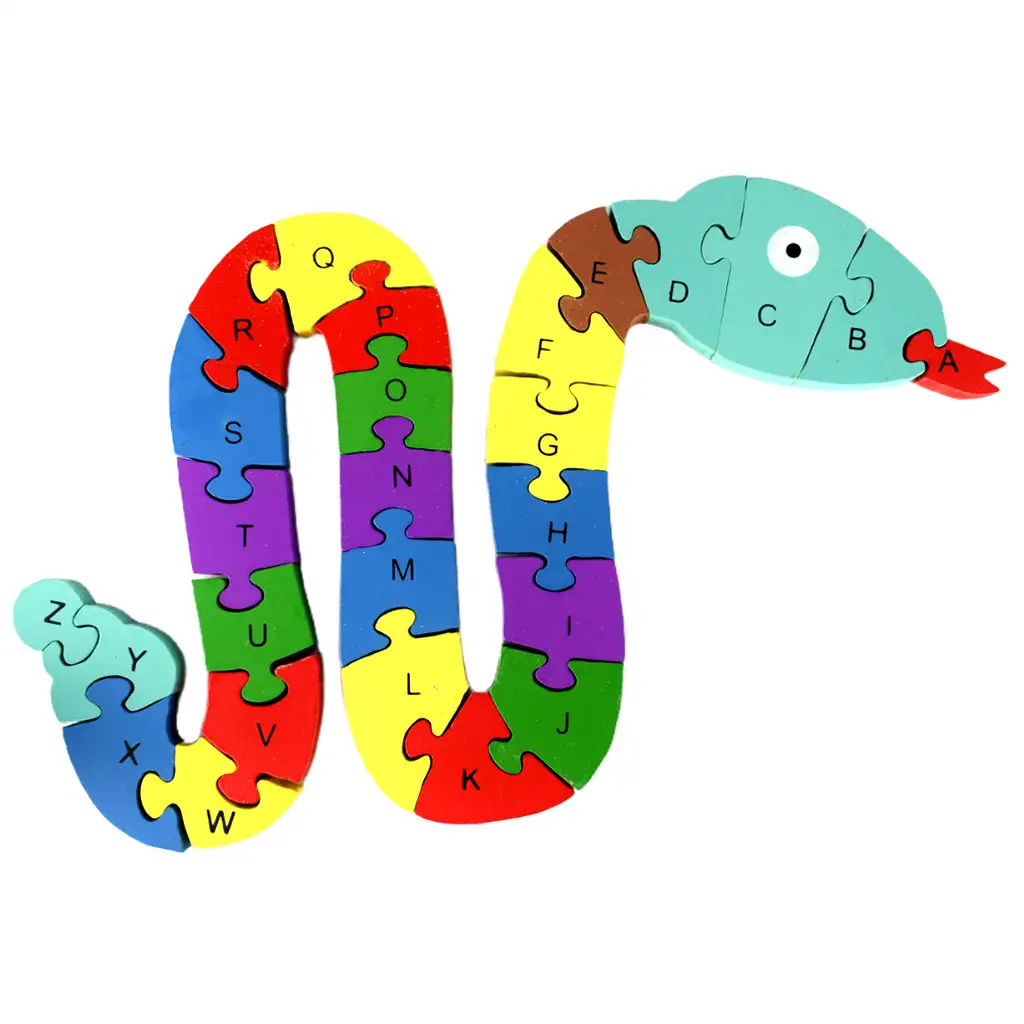 ABC - 123 kígyós fa oktató puzzle kép 1