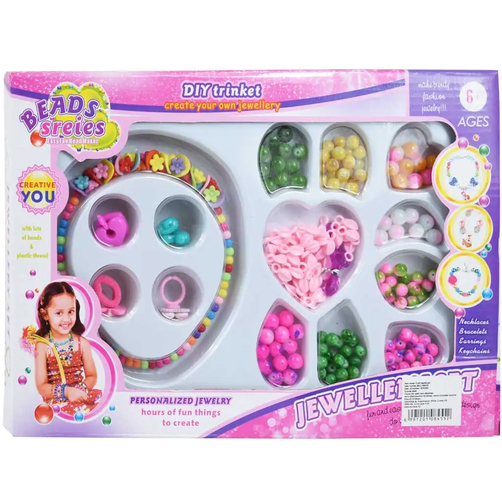 Beads Series: Nyaklánc és ékszerkészítő szett 200+ színes gyönggyel és kiegészítőkkel kép 1