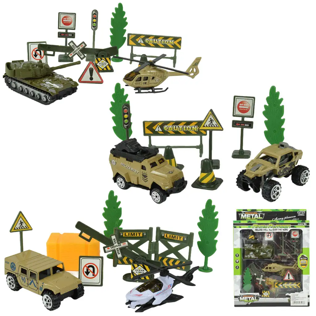Super Army: Katonai játékszett járművekkel és kiegészítőkkel többféle változatban 1db kép 1