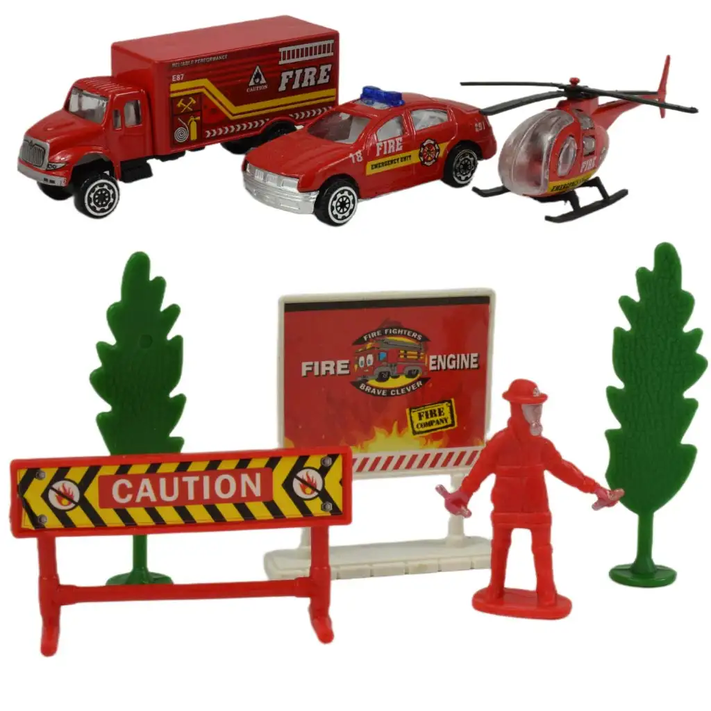 Fire Crew: Tűzoltósági kisautó szett kiegészítőkkel kép 2