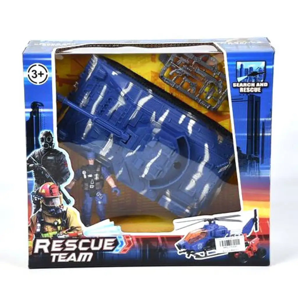 Rescue Team katonai játékszett tankkal kép 1