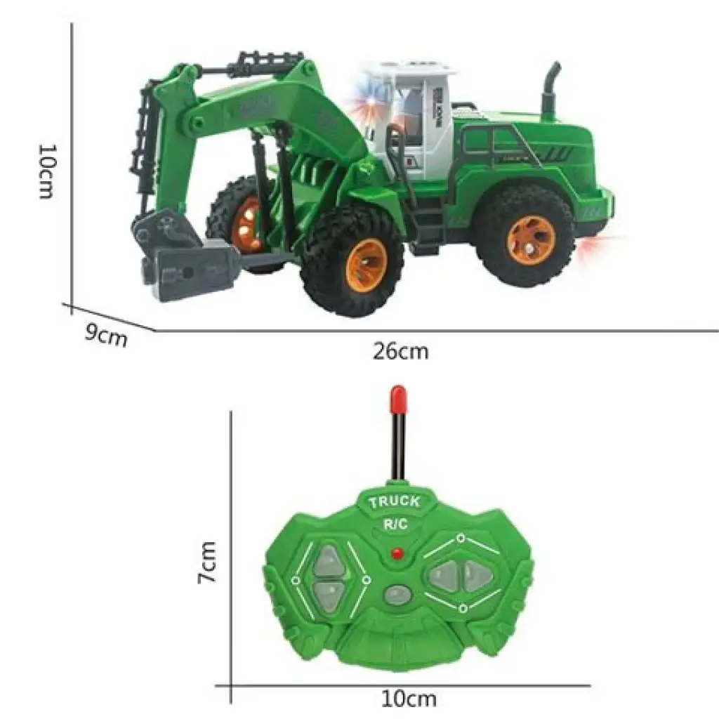RC Truck zöld távirányítós munkagép 1/30 27MHz kép 2