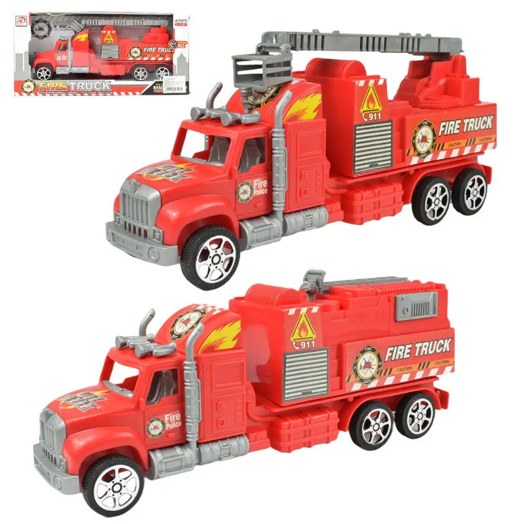 Fire Truck: Lendkerekes tűzoltósági kamion kétféle változatban 26cm kép 1