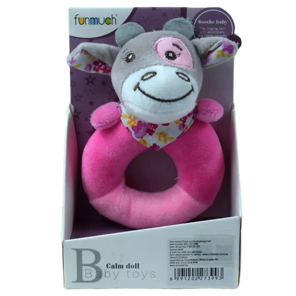 FunMuch: Plüss pink bocis bébicsörgő kép 1