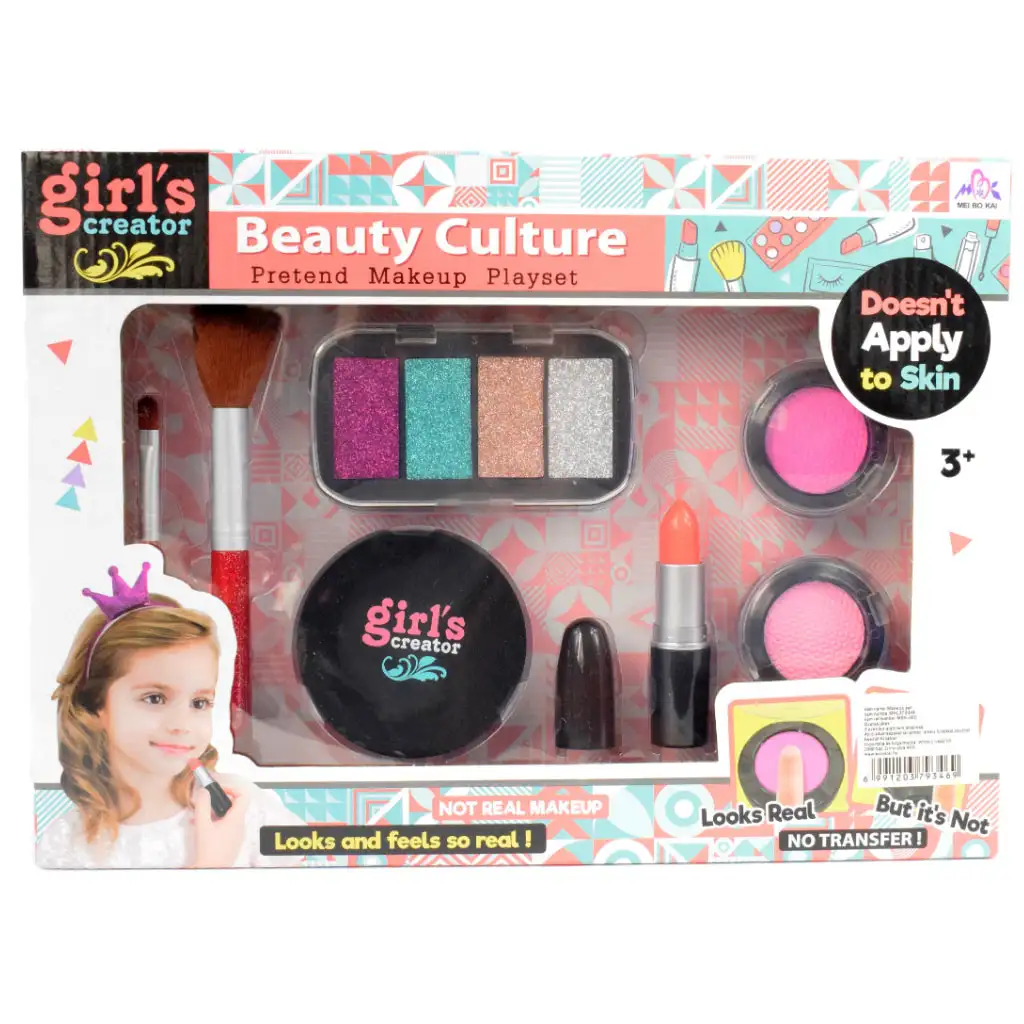 Girl's Creator: Valósághű sminkszett rúzzsal, sminkekkel és ecsetekkel kép 8