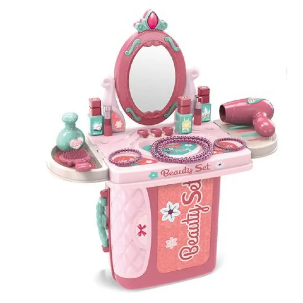 Pink 3az1-ben hordozható szépségszett bőröndben kép 1