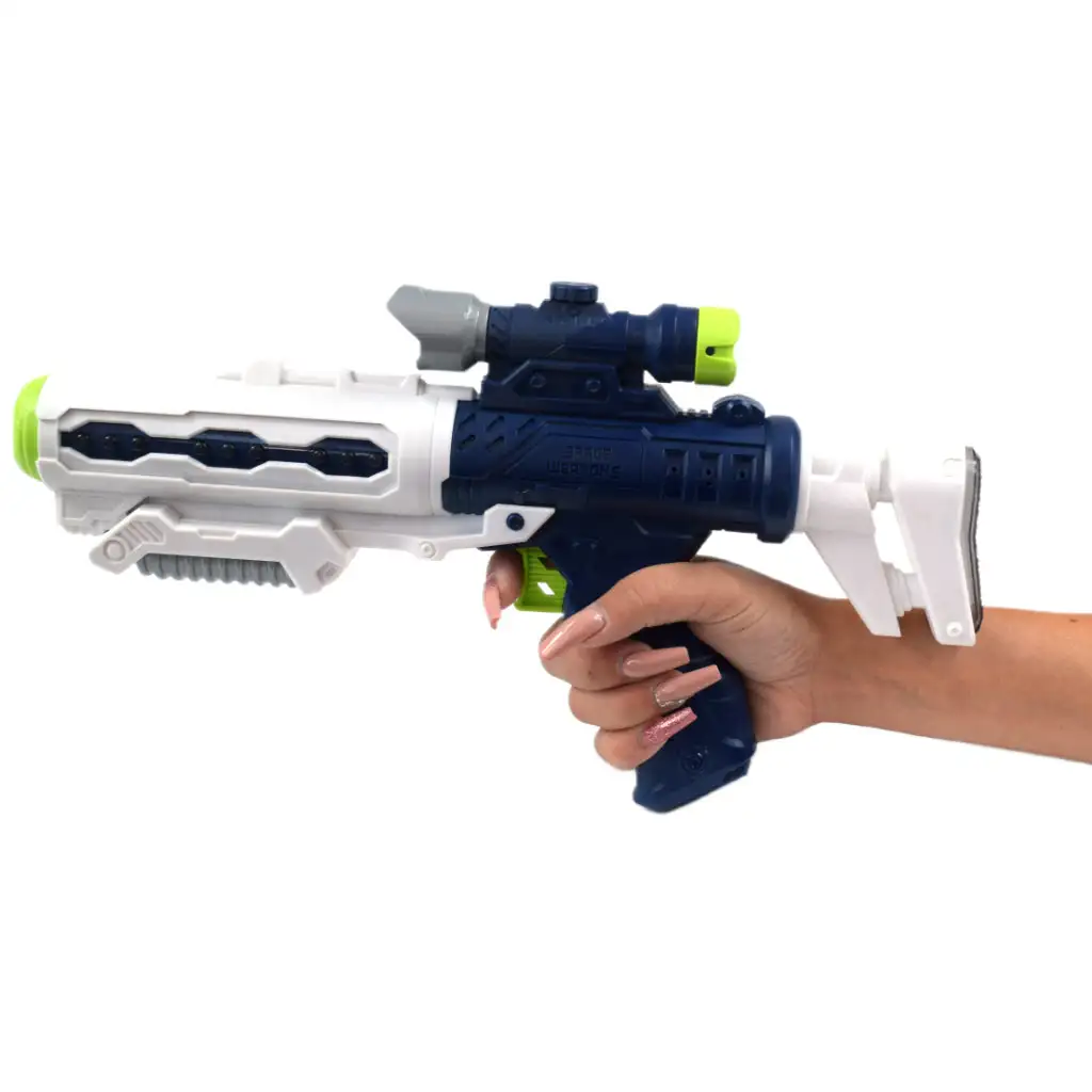 Space Weapon: Projektoros űrfegyver robotfigurával, fénnyel és hanggal 34cm kép 5