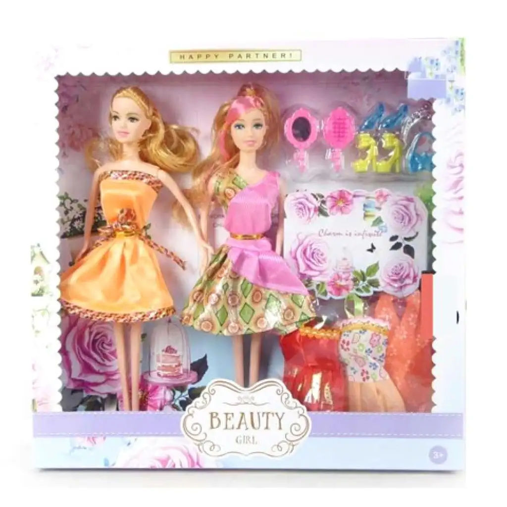 Beauty Girl Best Friends divat baba szett kiegészítőkkel kép 1