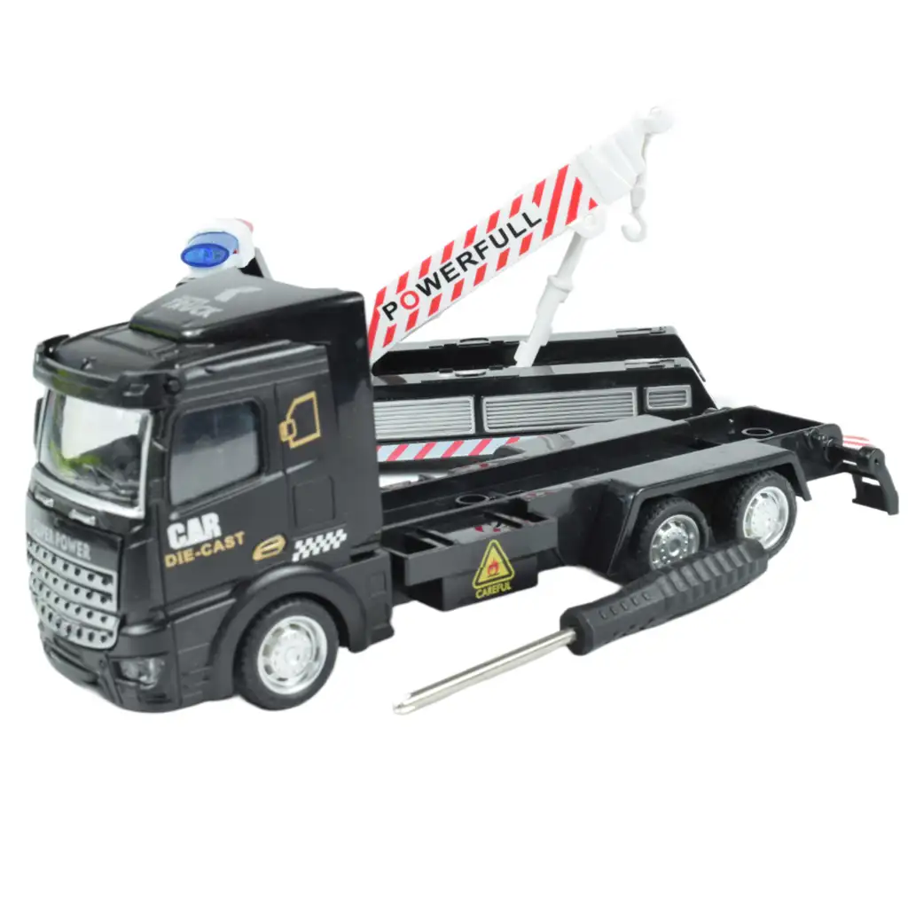 City Truck: Átalakítható lendkerekes mentőcsapat teherautó jelzőtáblákkal 19cm kép 6
