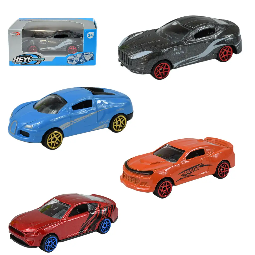 Die-Cast: Fém sportautó többféle változatban 1/64 1db kép 1