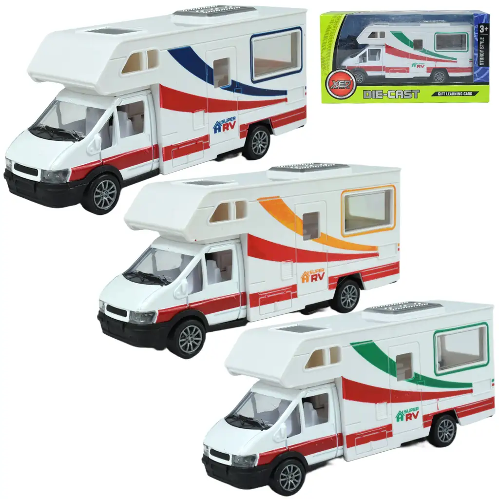 Die-Cast: Fém lakóautó többféle változatban 17cm 1db kép 1