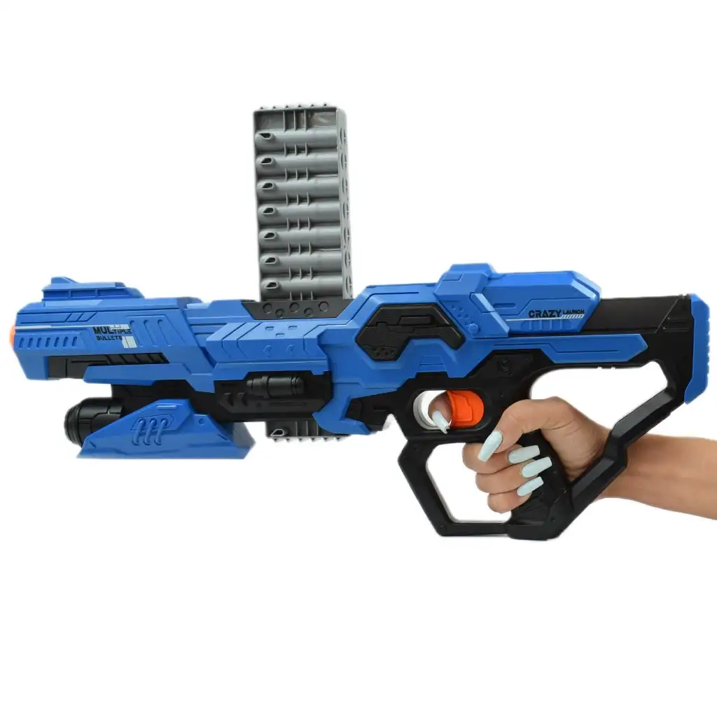 Frantic Launcher: Manuális szivacslövő fegyver céltáblával és töltényekkel 49cm kép 6