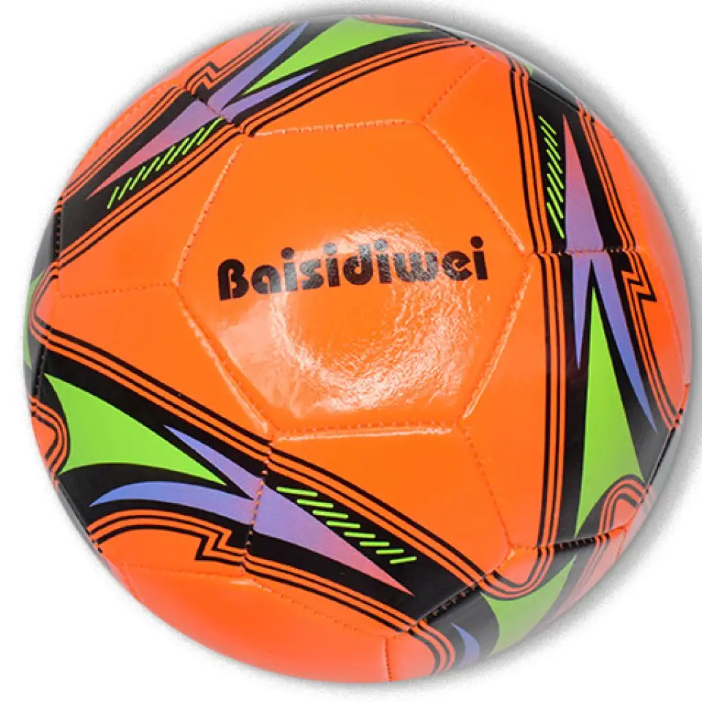 Neon színű műbőr focilabda többféle változatban 23cm kép 1