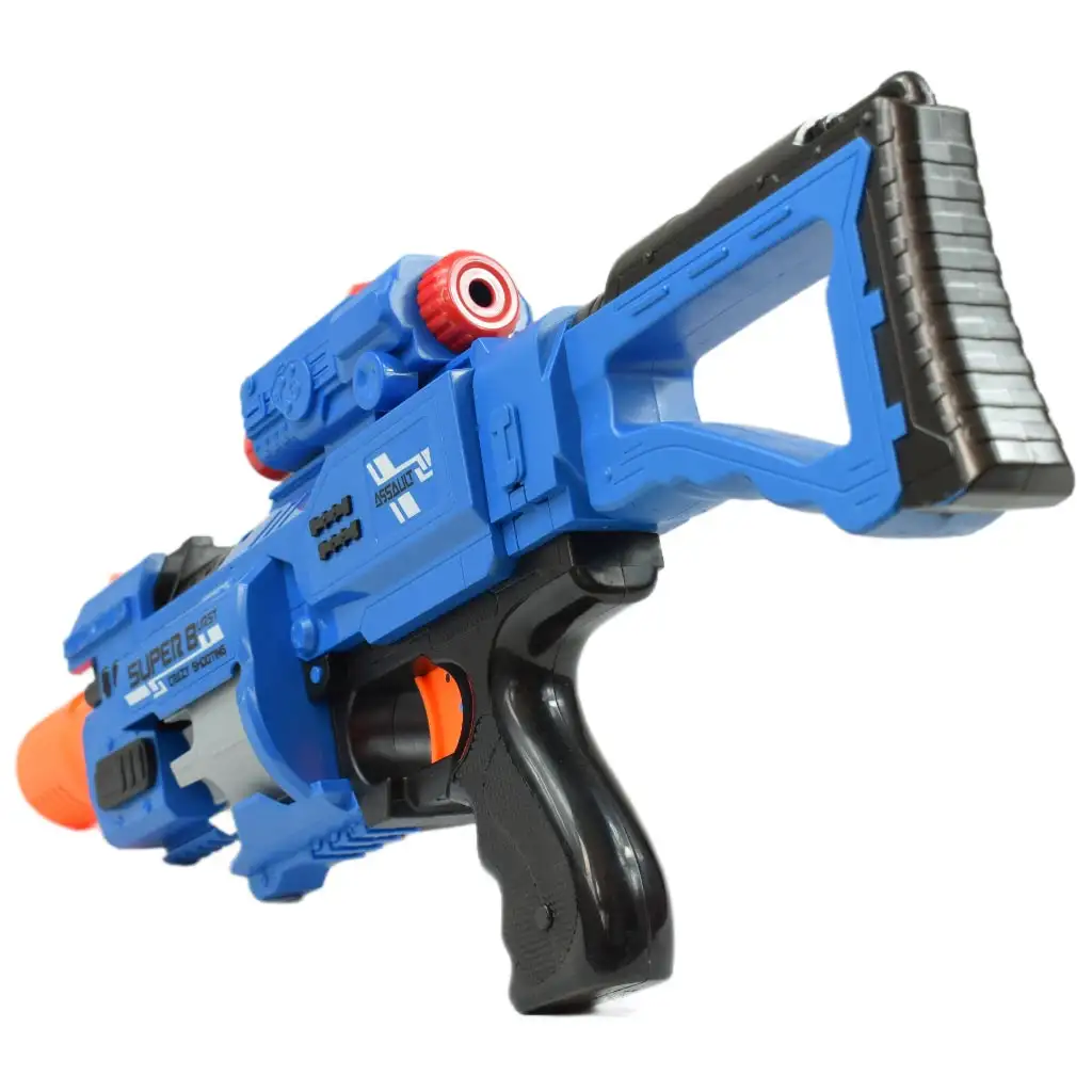 Rapid Launcher: Elektromos forgótáras szivacslövő fegyver 20db tölténnyel 49cm kép 2