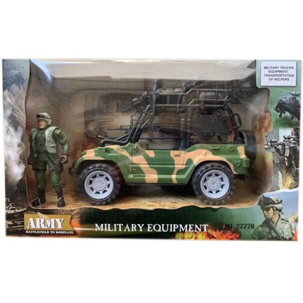 Katonai Jeep figurával és kiegészítőkkel kép 1