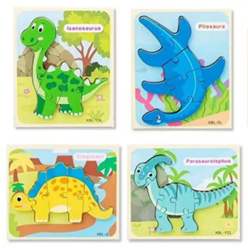Fa dinoszauruszos formapuzzle többféle változatban kép 1