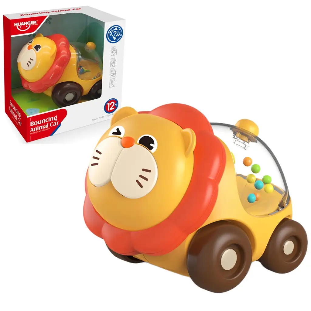 Happy World: Gurulós csörgő oroszlán 11cm kép 1