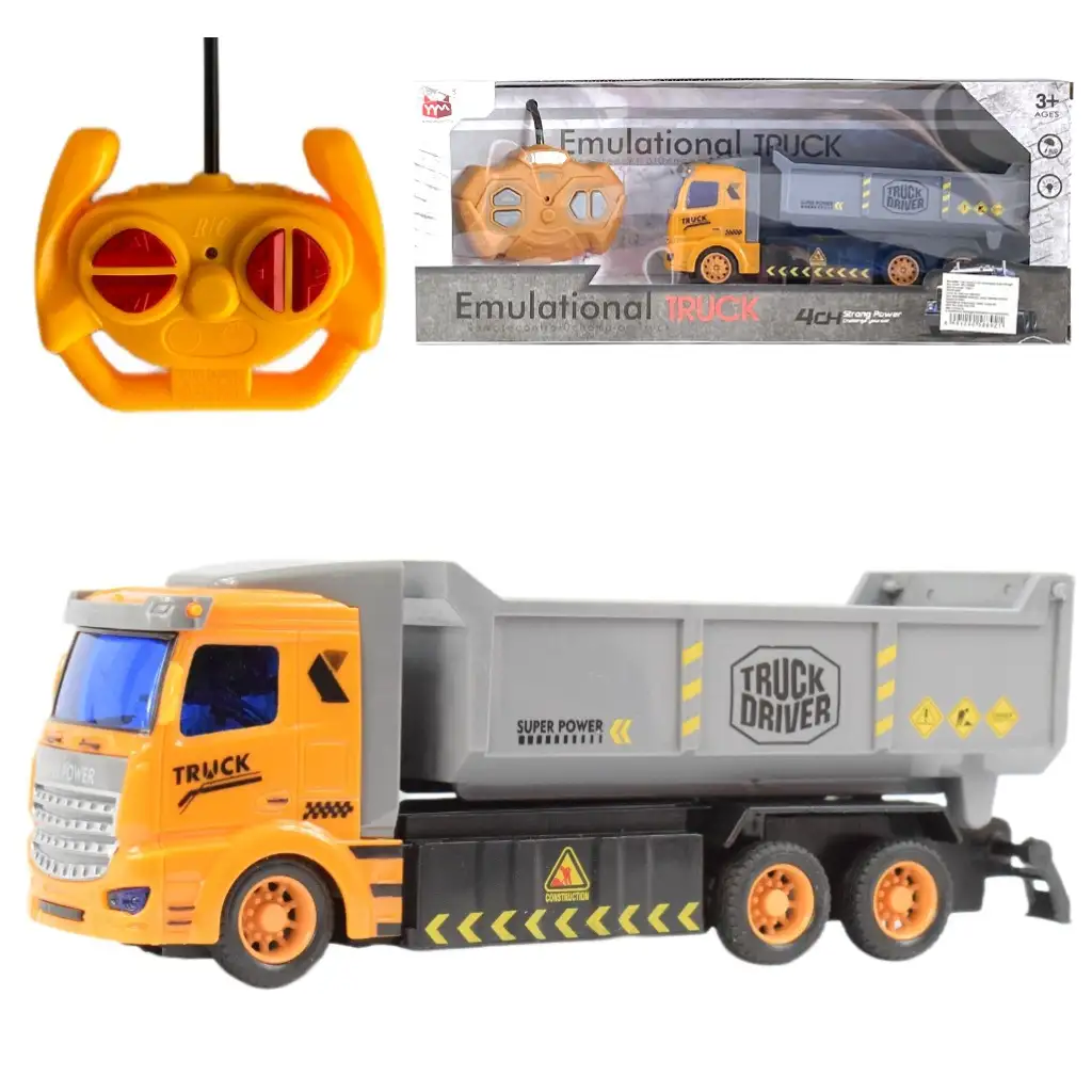 RC Távirányítós billencs építőipari kamion fénnyel 1/48 27MHz 20cm kép 1