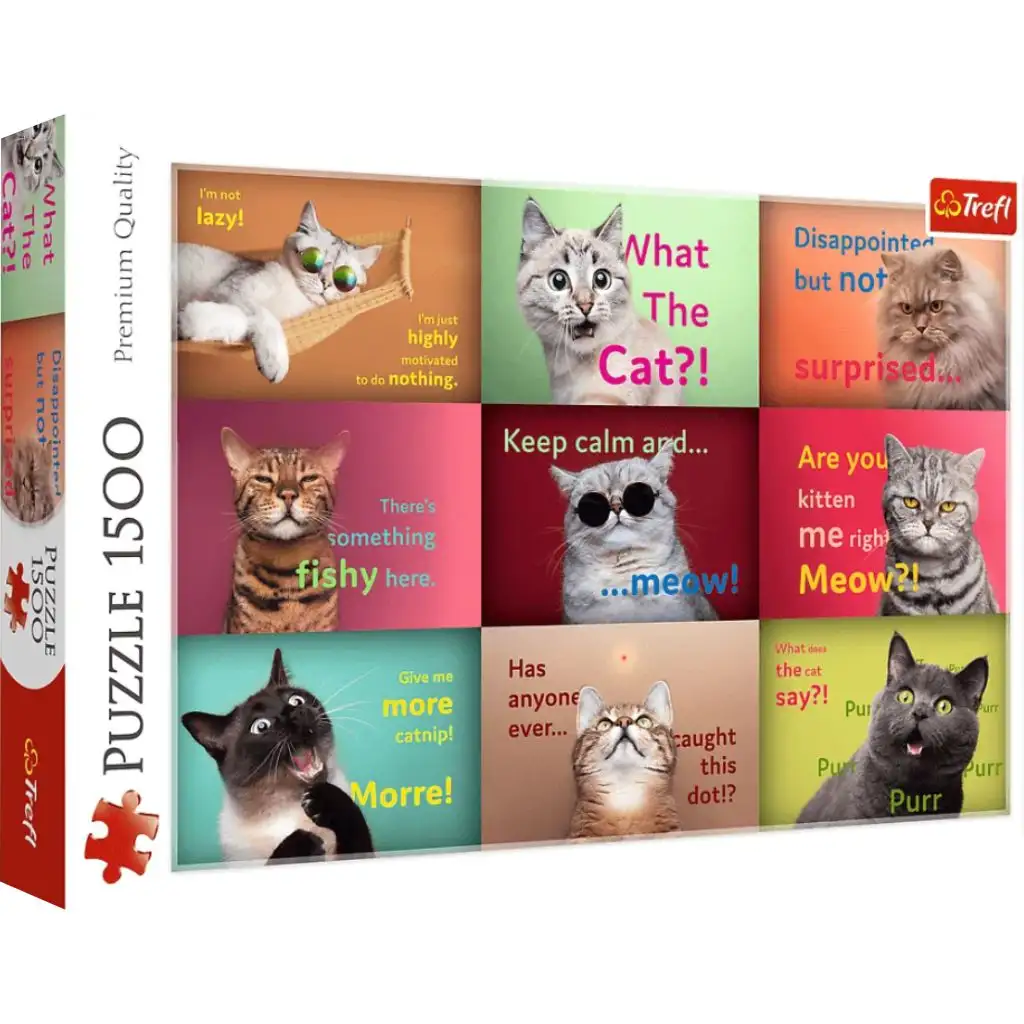 Mókás cicák 1500db-os puzzle - Trefl kép 1