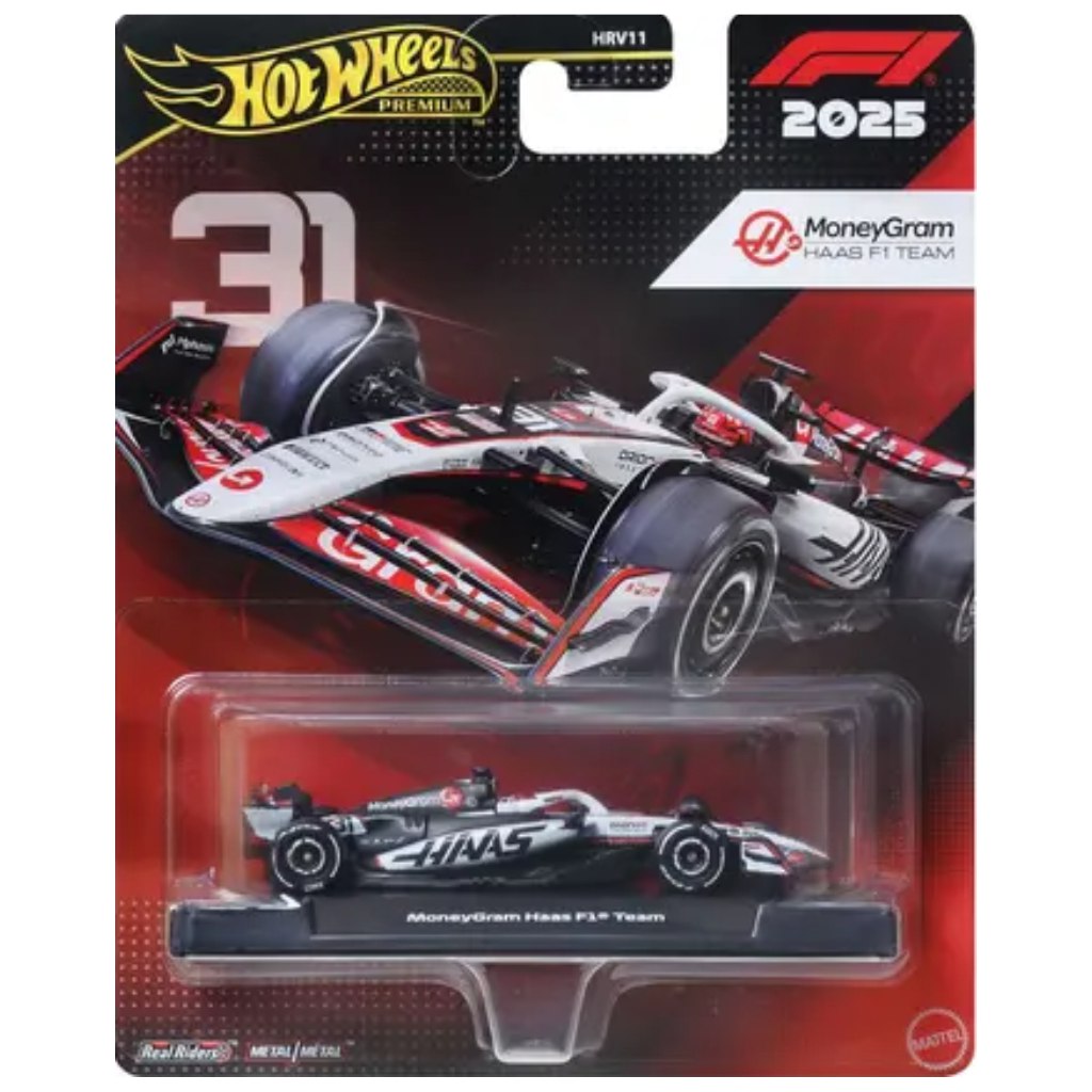Hot Wheels Premium: MoneyGram Haas Formula 1 team No.:31 kisautó 1/64 - Mattel kép 1