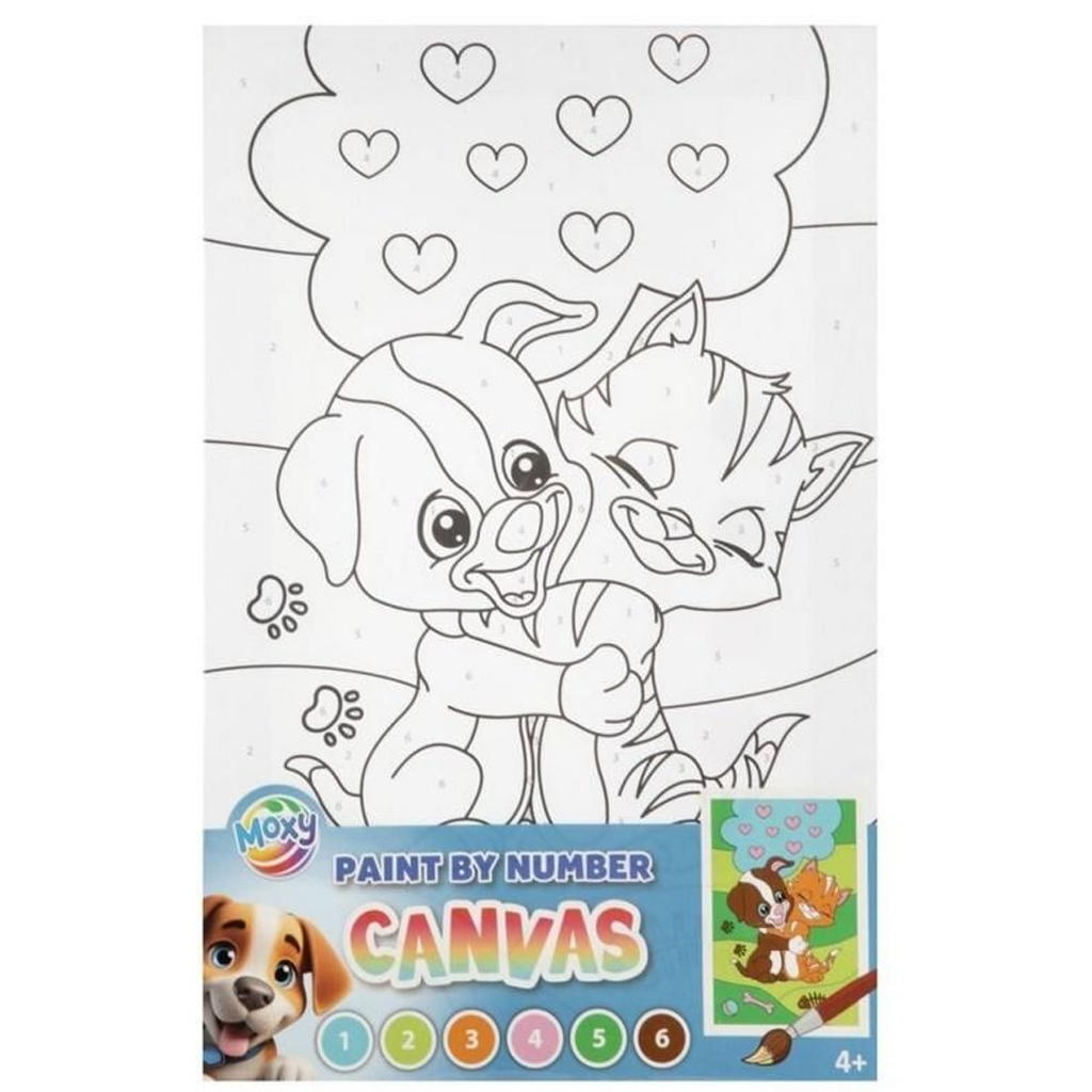 Festés számok szerint Állatos vászonkép 30x19 cm kép 1
