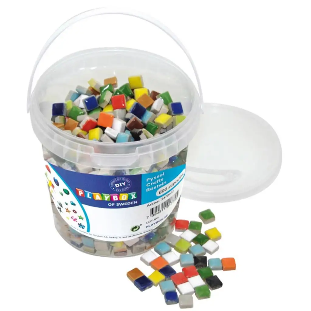 PlayBox: Színes kreatív mozaik mix 12x12mm 600db-os csomag kép 1