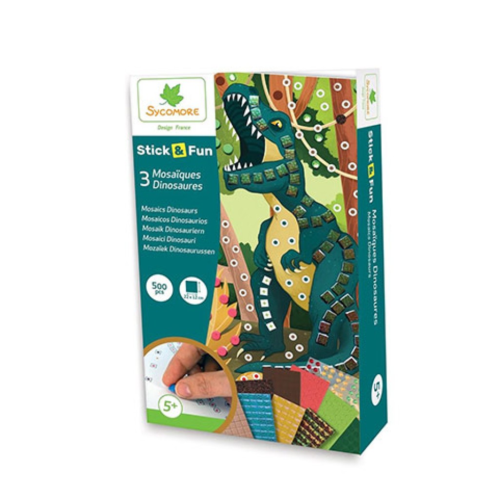 Stick'N Fun mozaikkép készítő készlet - Dinoszauruszok kép 1