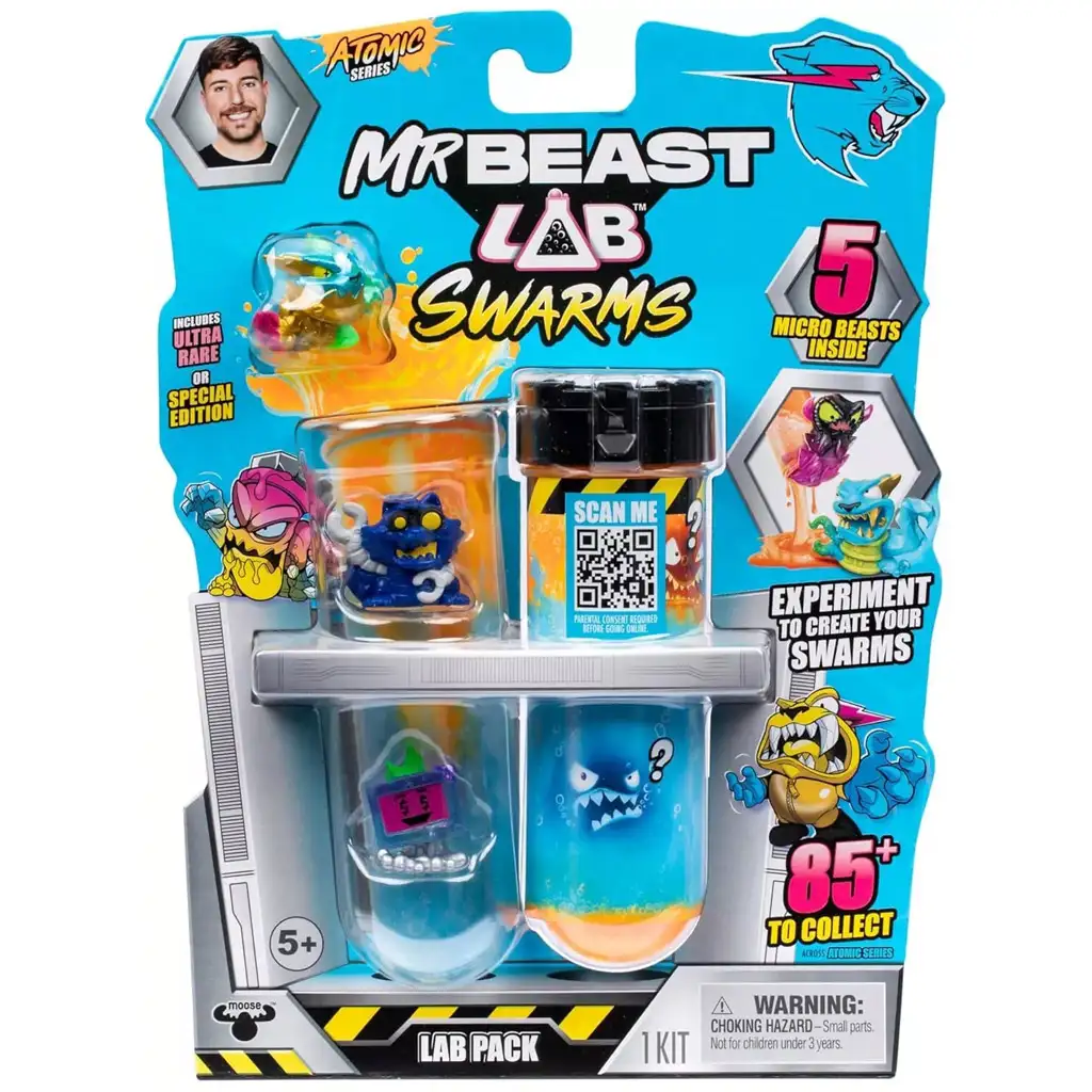 Mr. Beast: Lab Swarms Szörnylabor kémcsővel 5 db-os szett 2. széria kép 1