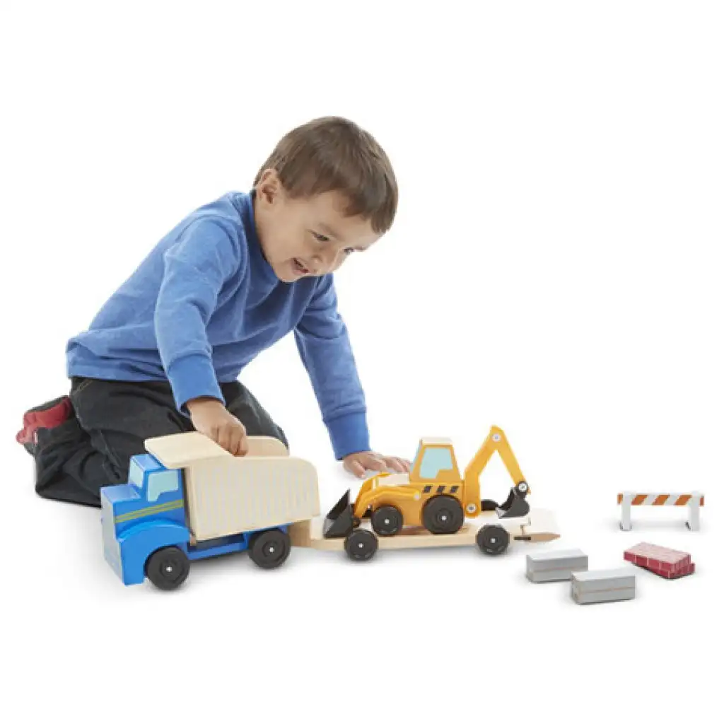 Munkagépek fa jármű készlet - Melissa & Doug kép 3