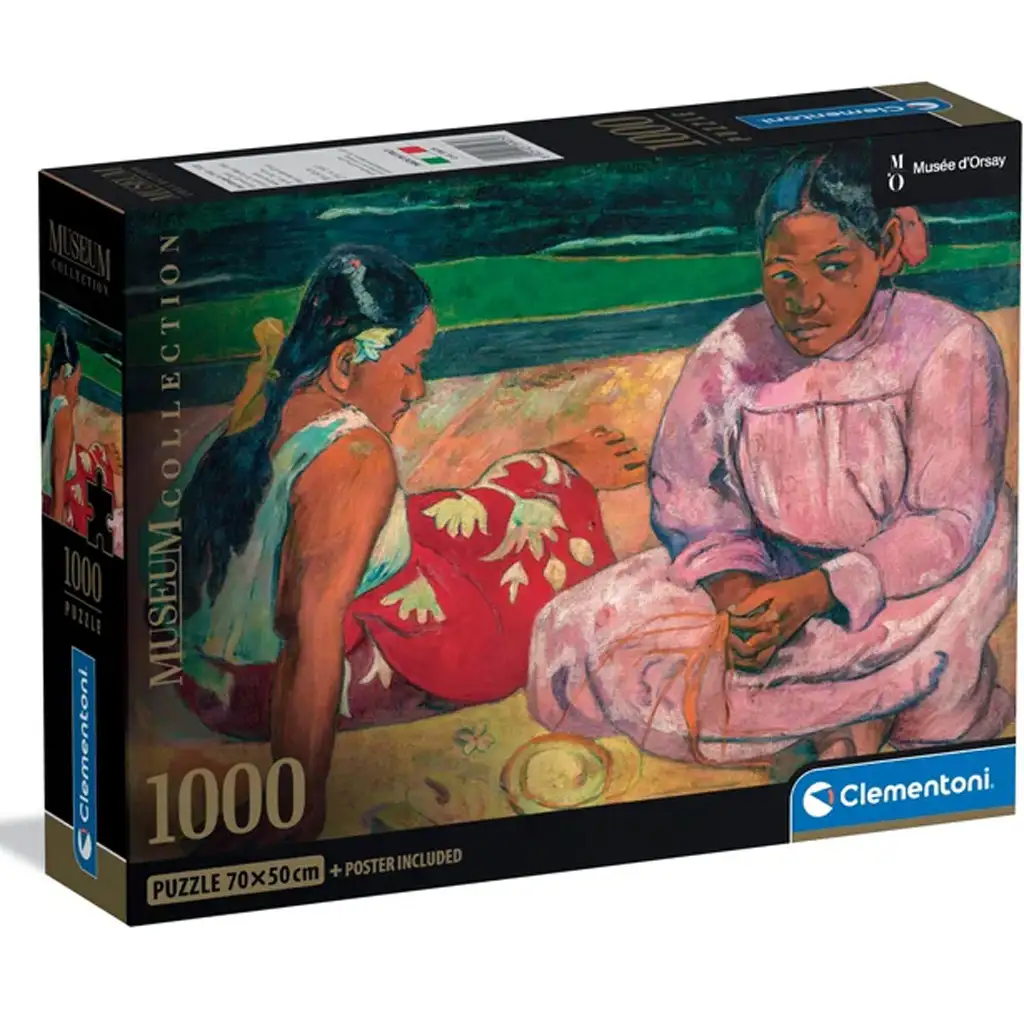 Museum Collection: Gauguin - Tahiti nők a tengerparton 1000 db-os puzzle poszterrel - Clementoni kép 1