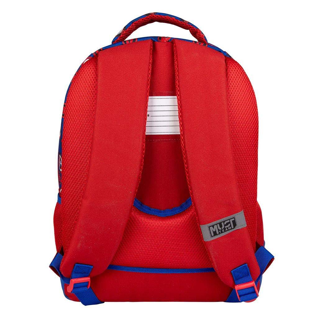 Luna: Must Team Amerika Kapitánya lekerekített 3 rekeszes iskolatáska, hátizsák 32x18x43cm kép 2