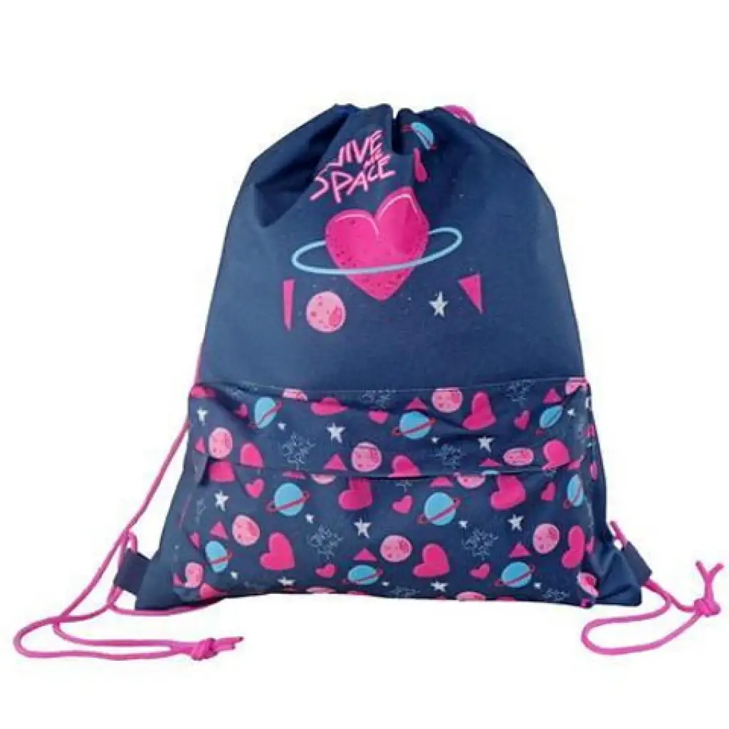 Must: Világűr és szeretet tornazsák, sportzsák 33x39cm kép 1
