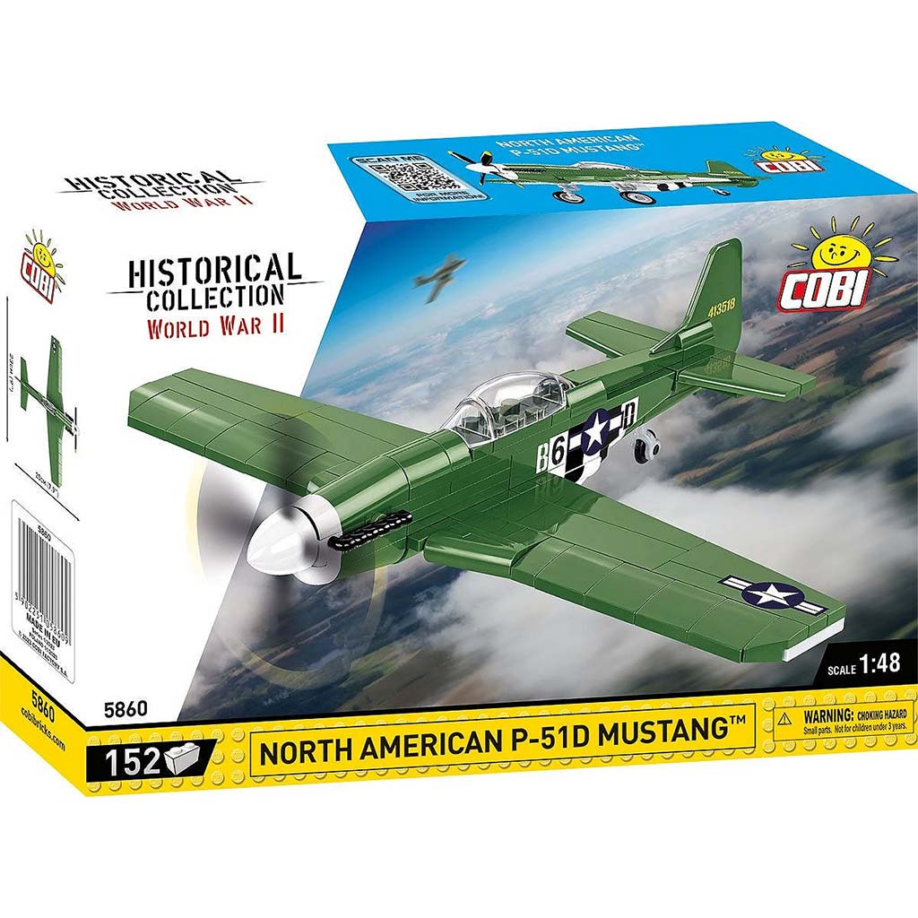 COBI: Mustang P-51D vadászrepülőgép építőjáték (5860) kép 1