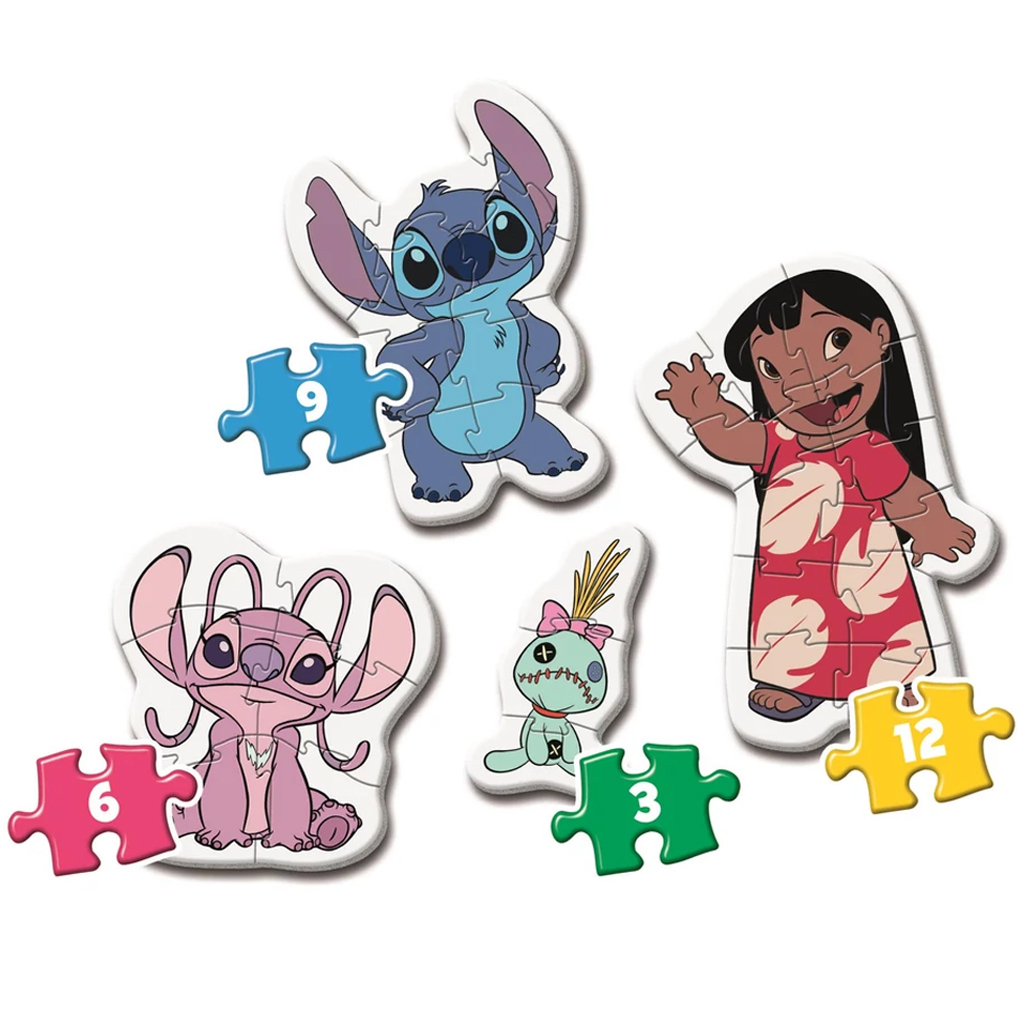Stitch 4 az 1-ben Supercolor formapuzzle - Clementoni kép 2