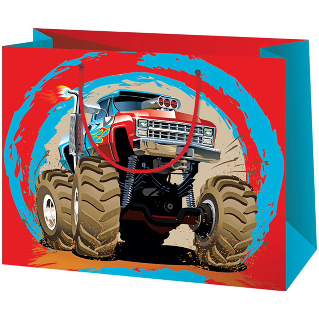 Cardex: Monster Truck autós nagy méretű ajándéktáska 26,7x13,7x33cm kép 1