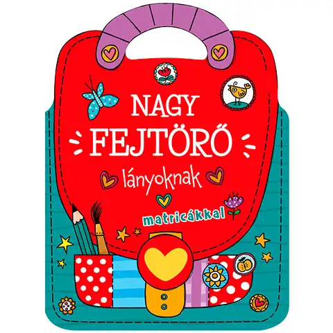 Nagy fejtörő - lányoknak matricás füzet kép 1