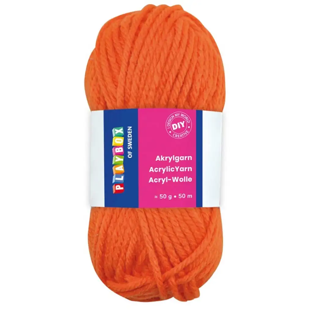 PlayBox: Akril fonal 50g narancssárga kép 1