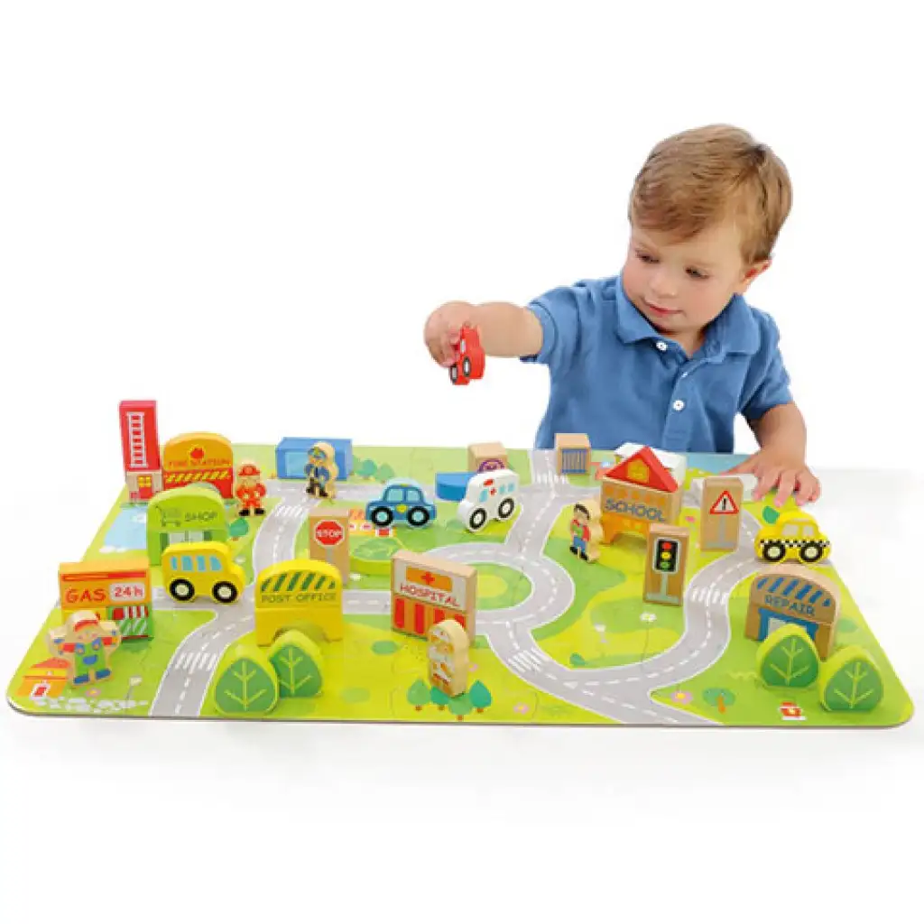 Molto: Nature City Bloks fa építőjáték 79db-os szett kép 4