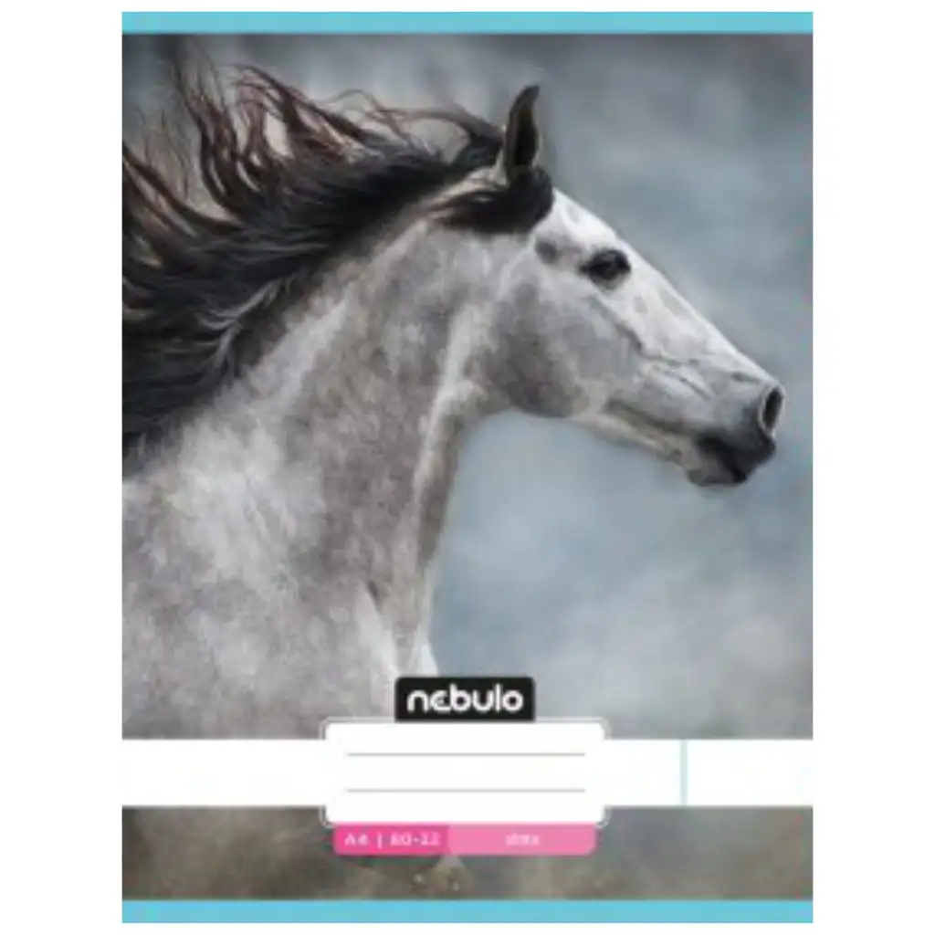Nebulo: Szürke ló sima füzet A4 80-32 kép 1