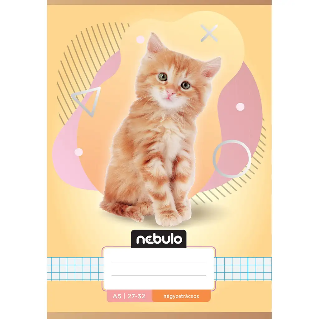 Nebulo: Cicás mintás kockás füzet A/5 27-32 kép 1
