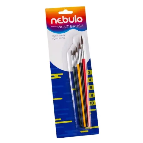 Nebulo: Ecset festett fanyelű 5db-os szett (2-4-6-8-10) kép 1