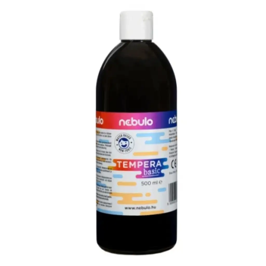 Nebulo: Fekete folyékony 500ml-es tempera palackban kép 1