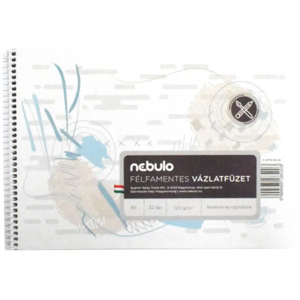 Nebulo: Spirálos félfamentes vázlatfüzet B5 32 lapos kép 1
