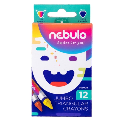 Nebulo: Jumbo színes zsírkréta szett 12db-os kép 1