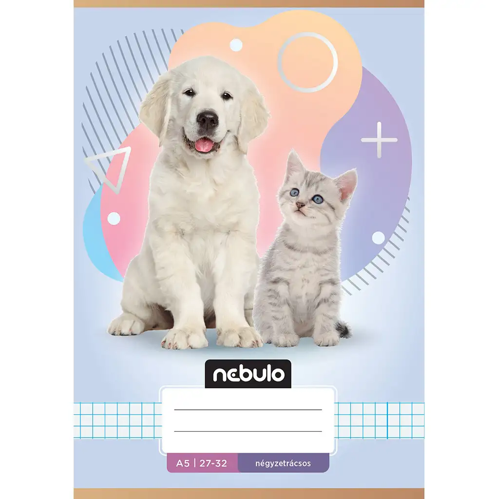 Nebulo: Kutya cica mintás kockás füzet A/5 27-32 kép 1
